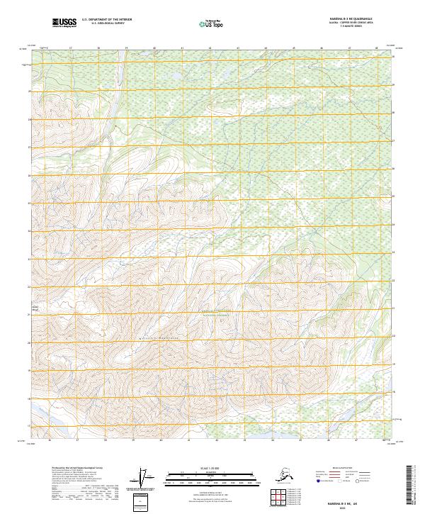 Nabesna B-3 NE topographic map thumbnail