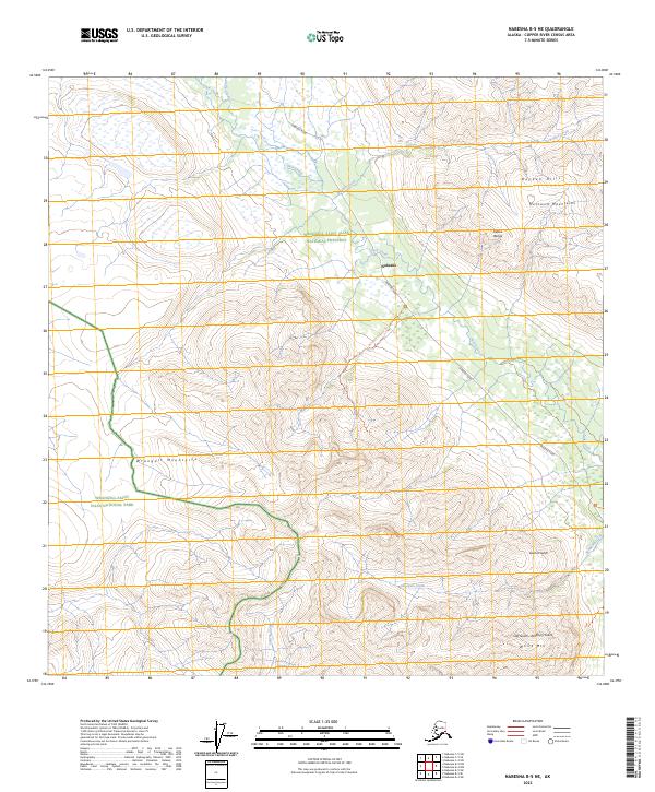 Nabesna B-5 NE topographic map thumbnail