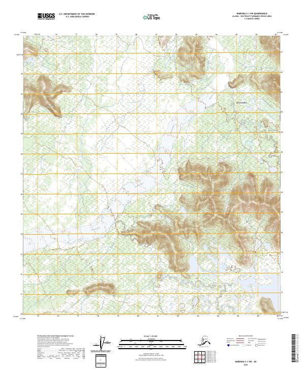 Nabesna C-1 SW topographic map thumbnail