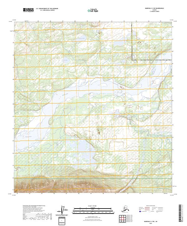 Nabesna C-3 SW topographic map thumbnail