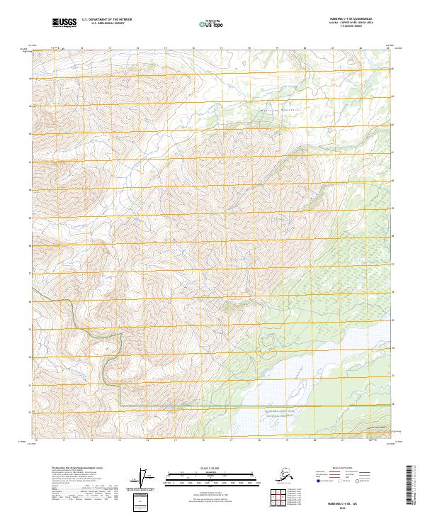 Nabesna C-4 SE topographic map thumbnail
