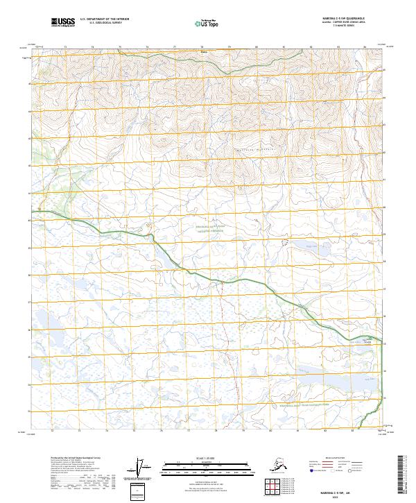 Nabesna C-5 SW topographic map thumbnail