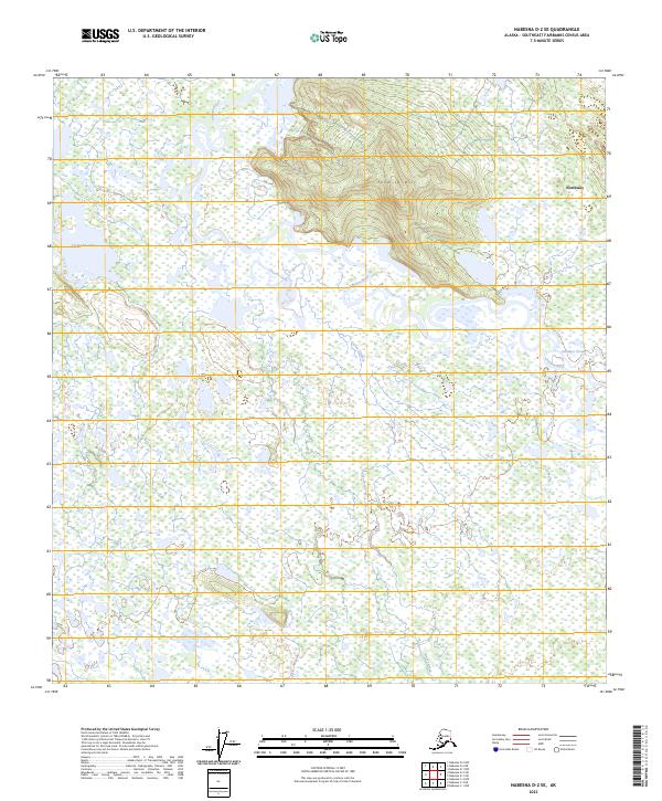 Nabesna D-2 SE topographic map thumbnail