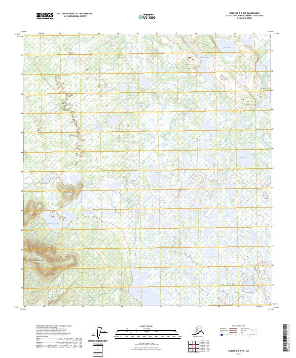 Nabesna D-2 SW topographic map thumbnail