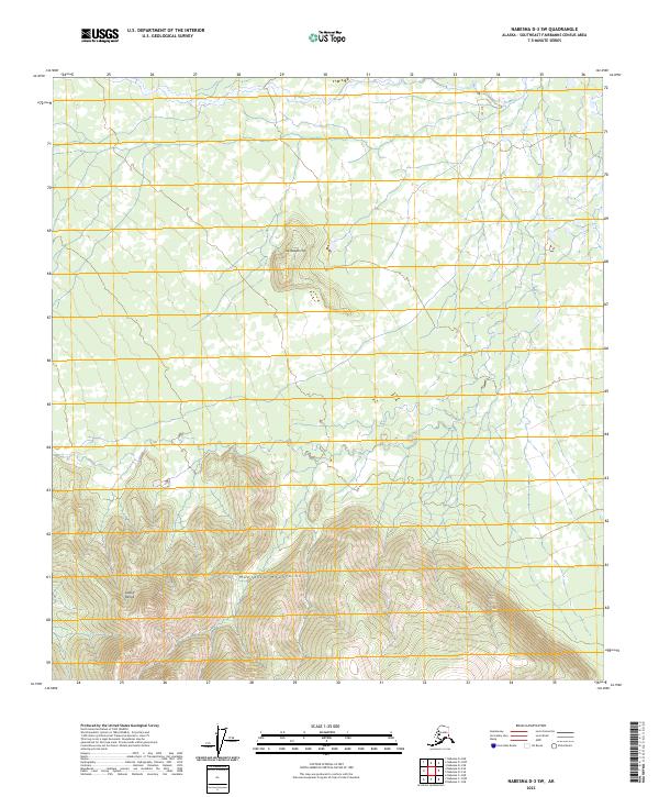 Nabesna D-3 SW topographic map thumbnail