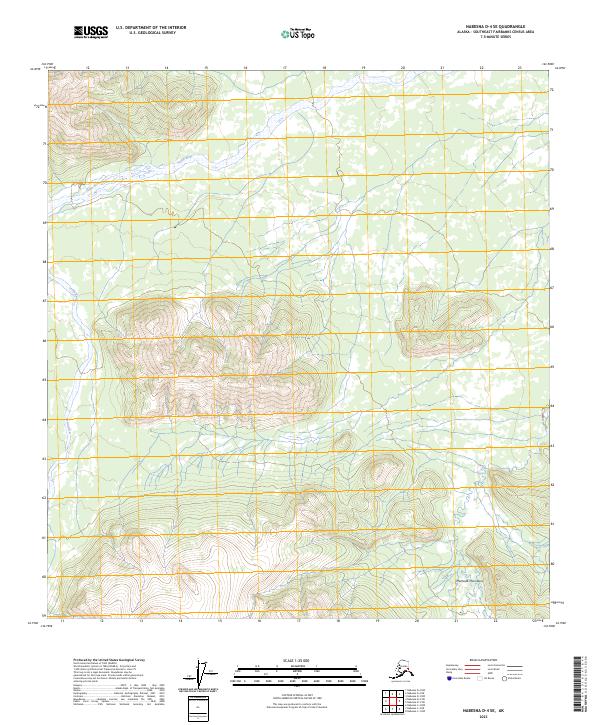 Nabesna D-4 SE topographic map thumbnail