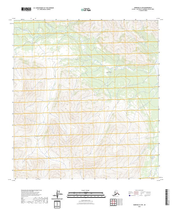 Nabesna D-4 SW topographic map thumbnail