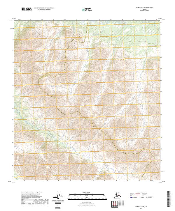 Nabesna D-5 SE topographic map thumbnail