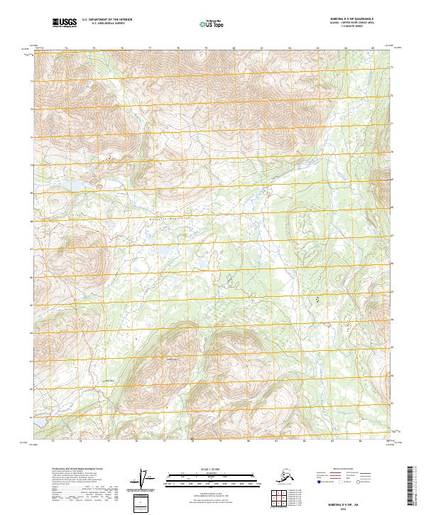 Nabesna D-5 SW topographic map thumbnail