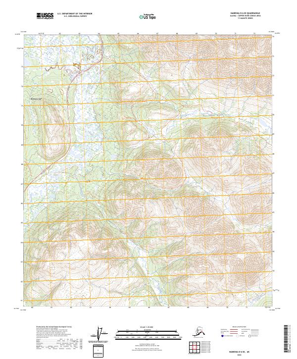 Nabesna D-6 SE topographic map thumbnail