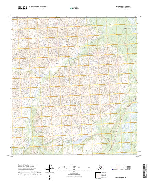 Nabesna D-6 SW topographic map thumbnail