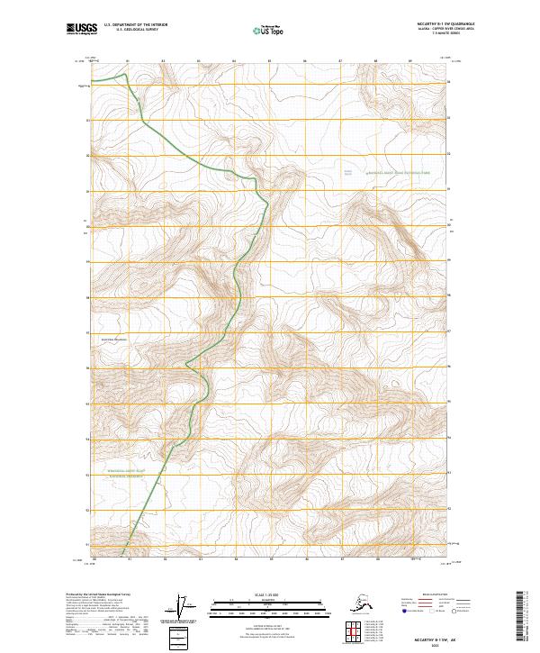 McCarthy B-1 SW topographic map thumbnail