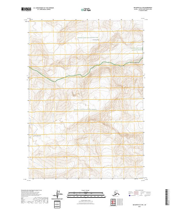 McCarthy B-3 SW 2023 topographic map thumbnail