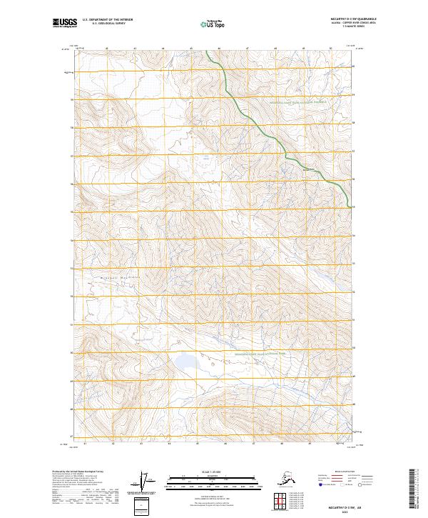 McCarthy D-3 SW 2023 topographic map thumbnail