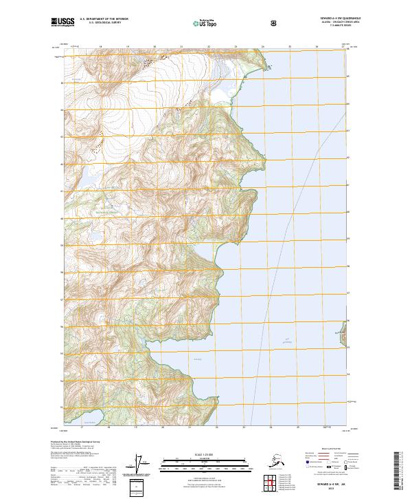 Seward A-4 SW topographic map thumbnail
