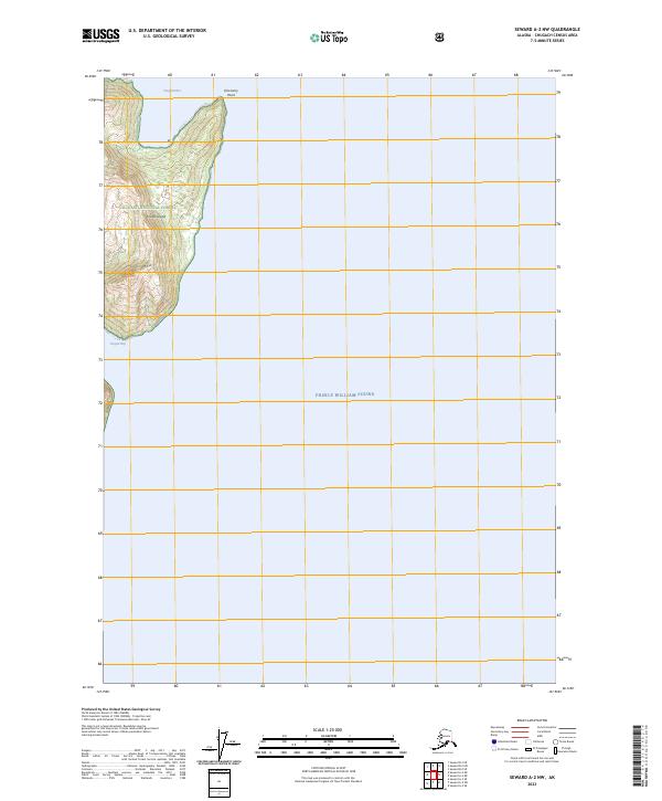 Seward A-2 NW 2023 topographic map thumbnail
