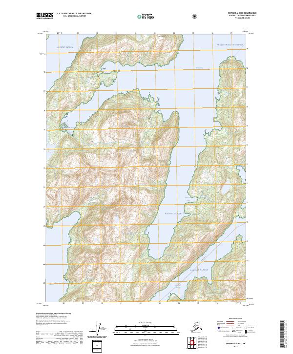 Seward A-4 NE topographic map thumbnail