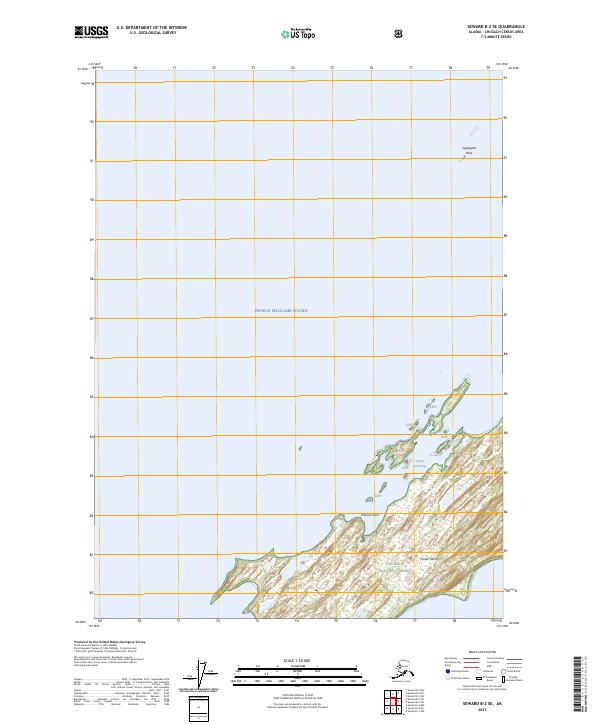 Seward B-2 SE topographic map thumbnail