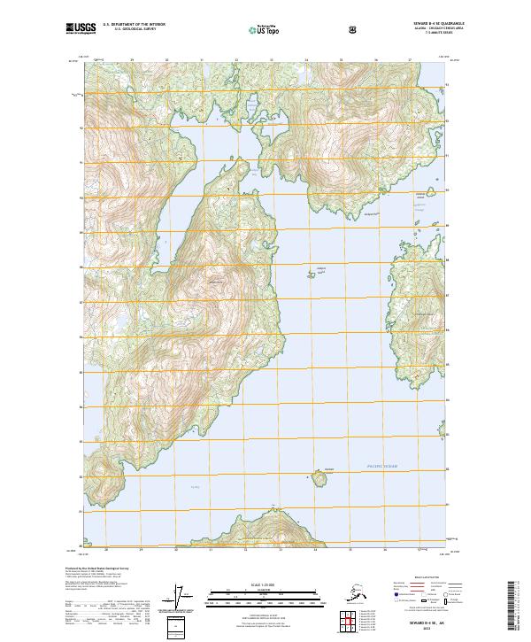 Seward B-4 SE topographic map thumbnail