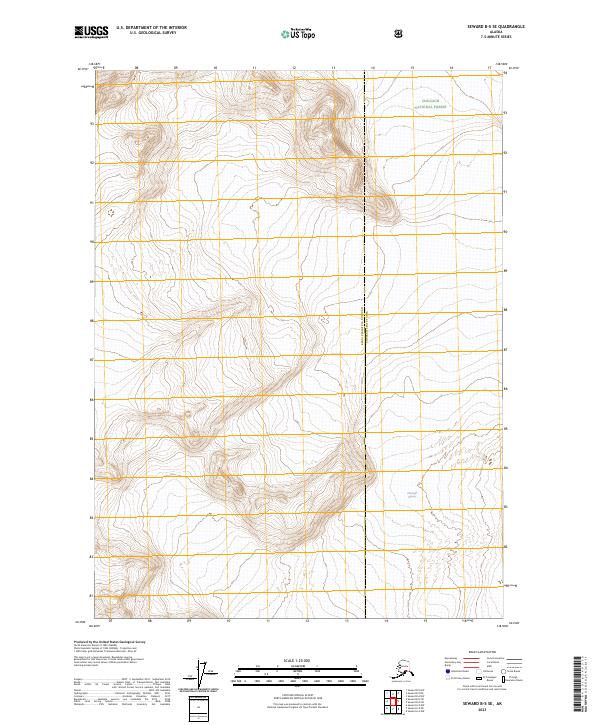 Seward B-5 SE topographic map thumbnail