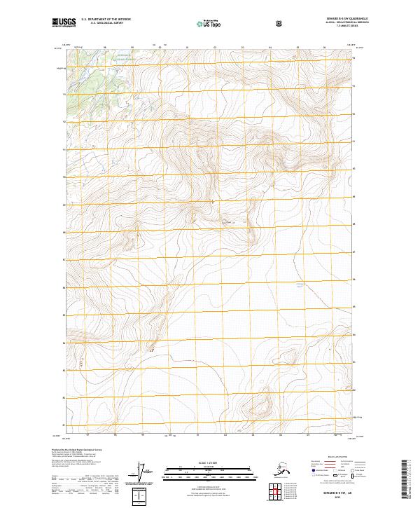 Seward B-5 SW topographic map thumbnail