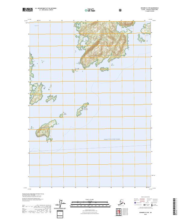 Seward D-2 SW topographic map thumbnail