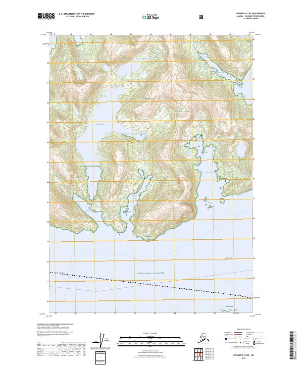 Seward D-3 SW topographic map thumbnail