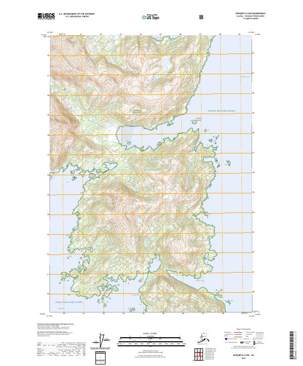 Seward D-2 NW 2023 topographic map thumbnail