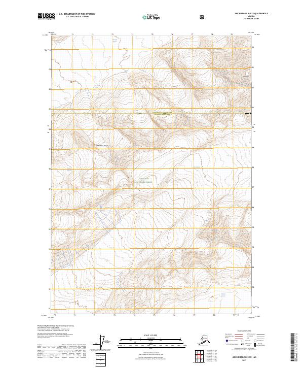 Anchorage B-2 SE topographic map thumbnail