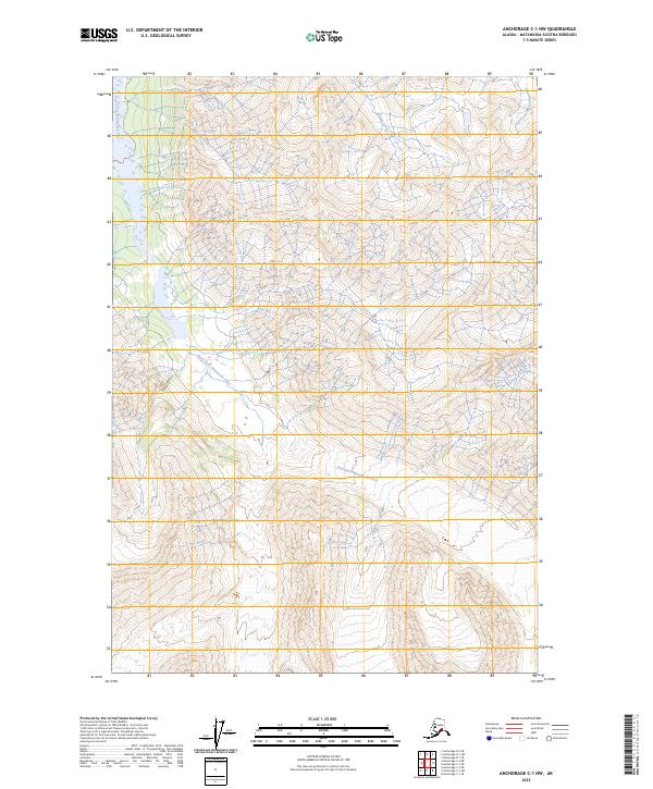 Anchorage C-1 NW topographic map thumbnail