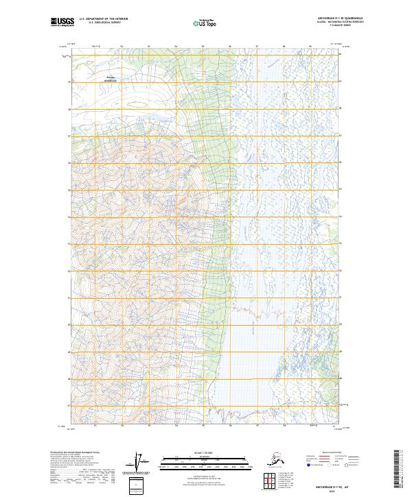 Anchorage D-1 SE topographic map thumbnail