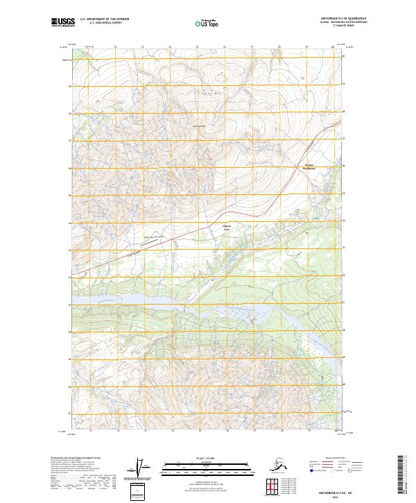 Anchorage D-2 SE topographic map thumbnail