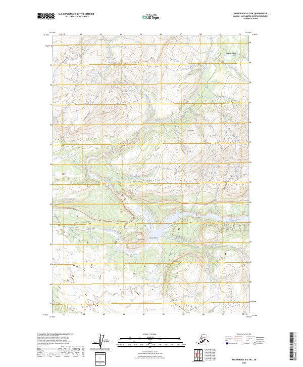 Anchorage D-2 SW topographic map thumbnail