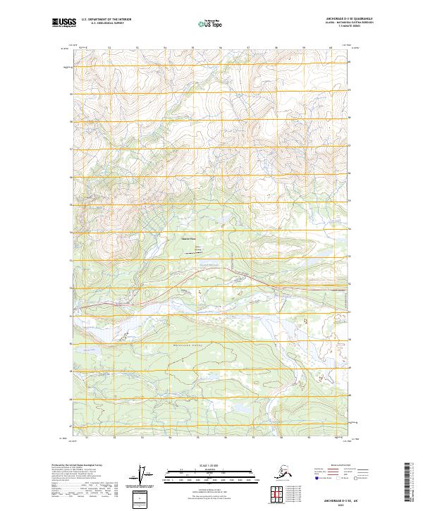 Anchorage D-3 SE topographic map thumbnail