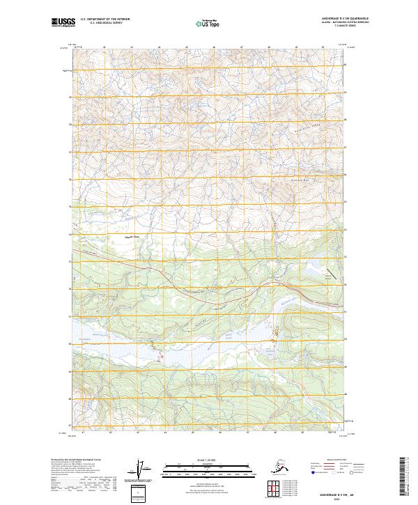 Anchorage D-3 SW topographic map thumbnail