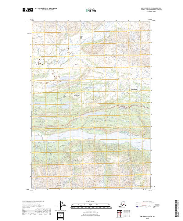 Anchorage D-4 SE topographic map thumbnail