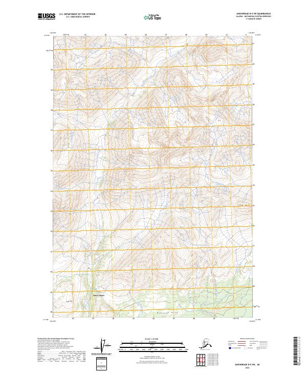 Anchorage D-5 SW topographic map thumbnail