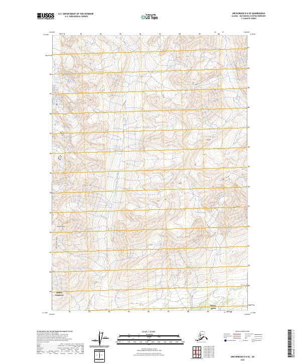 Anchorage D-6 SE topographic map thumbnail