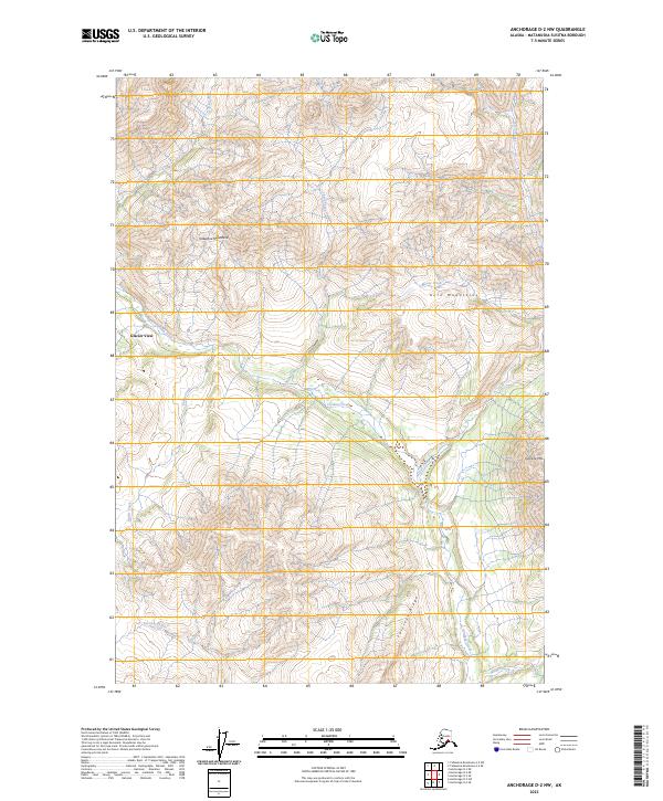 Anchorage D-2 NW topographic map thumbnail