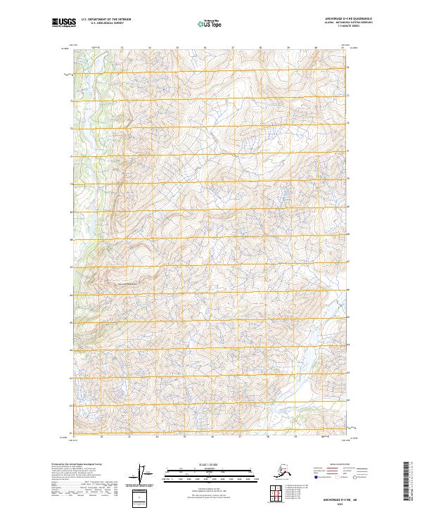 Anchorage D-4 NE topographic map thumbnail