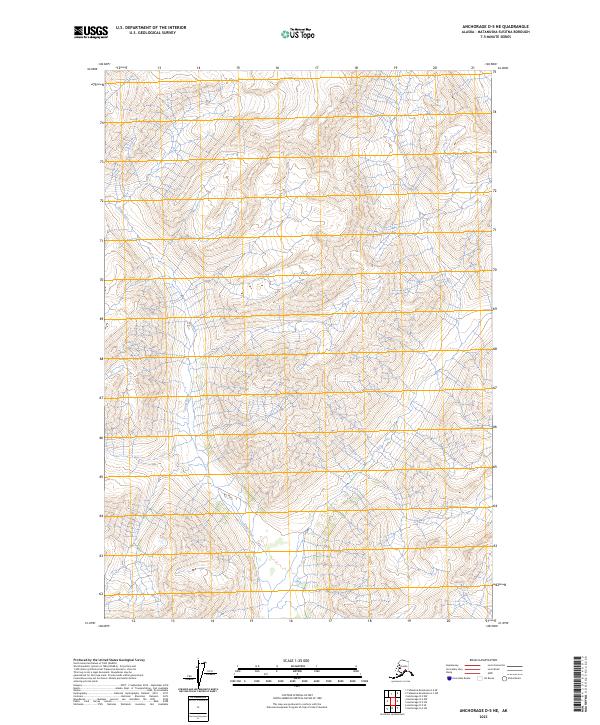 Anchorage D-5 NE topographic map thumbnail
