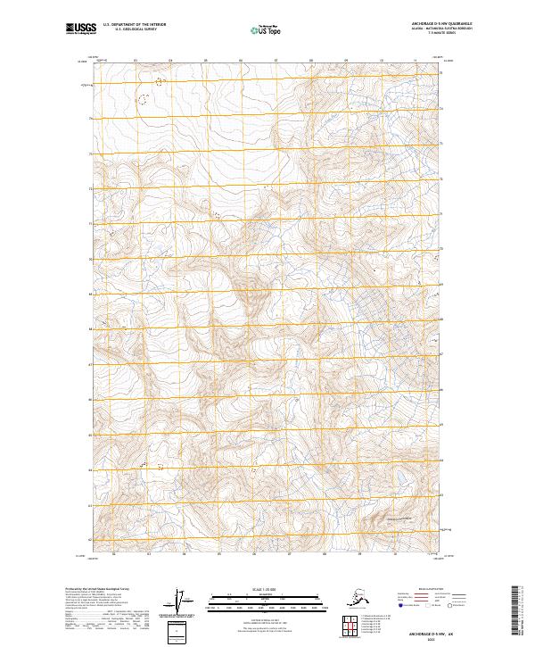 Anchorage D-5 NW topographic map thumbnail