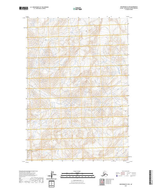 Anchorage D-6 NE topographic map thumbnail