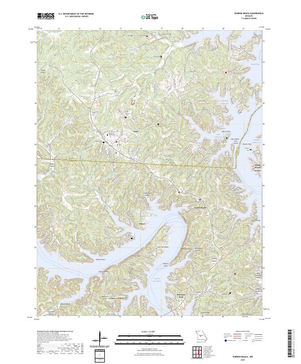 Sunrise Beach 2023 topographic map thumbnail