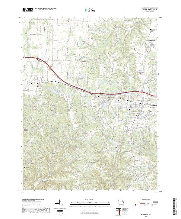 Warrenton 2023 topographic map thumbnail