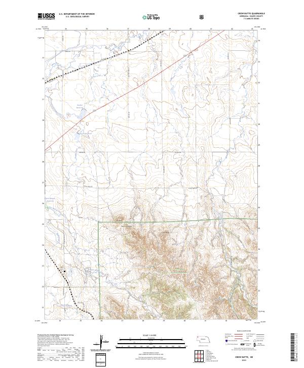 Crow Butte topographic map thumbnail