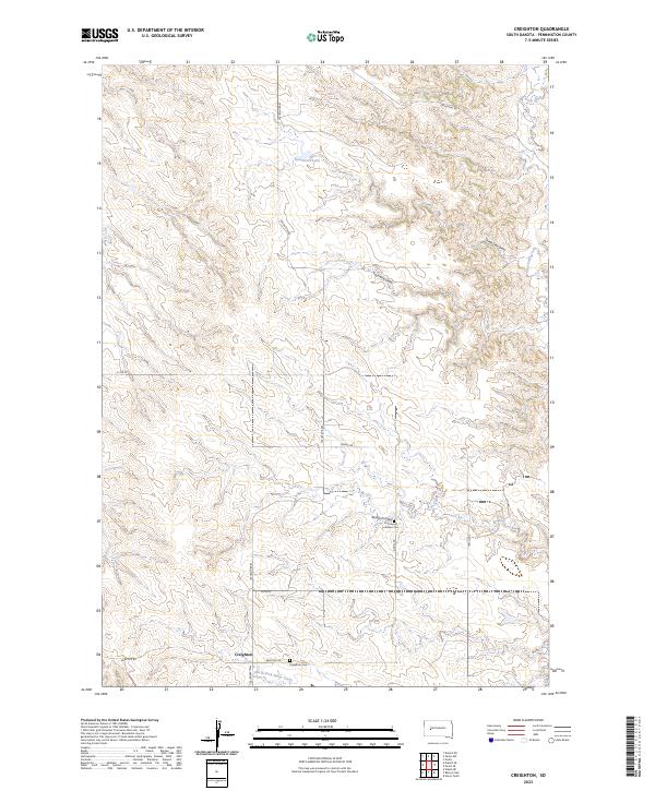 Creighton topographic map thumbnail