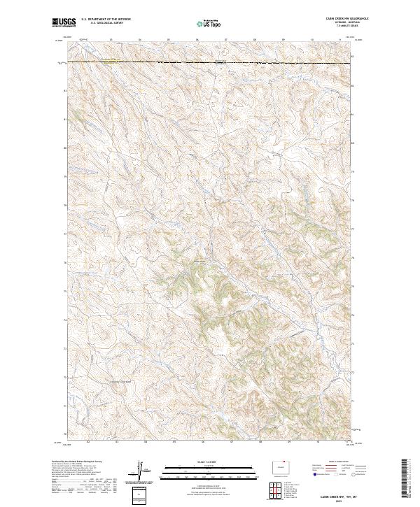 Cabin Creek NW topographic map thumbnail