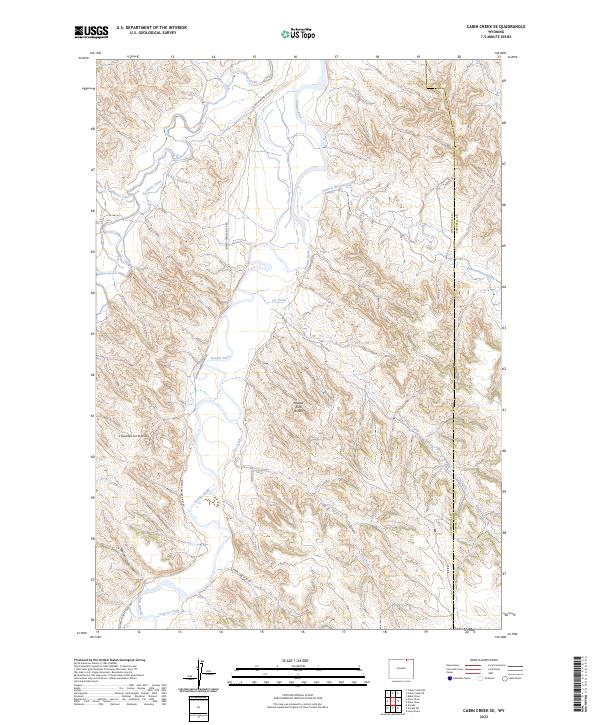 Cabin Creek SE topographic map thumbnail