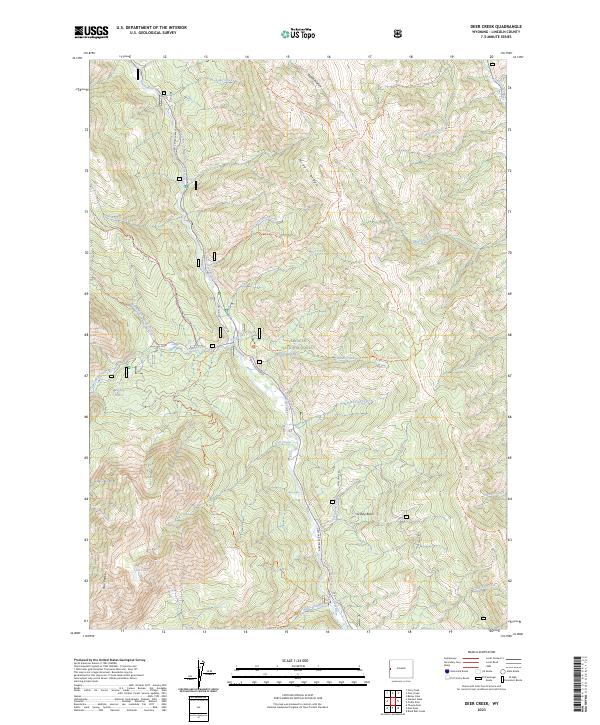 Deer Creek topographic map thumbnail